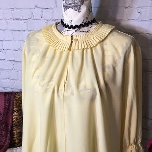 Ellen Tracy pleated ruffle blouse